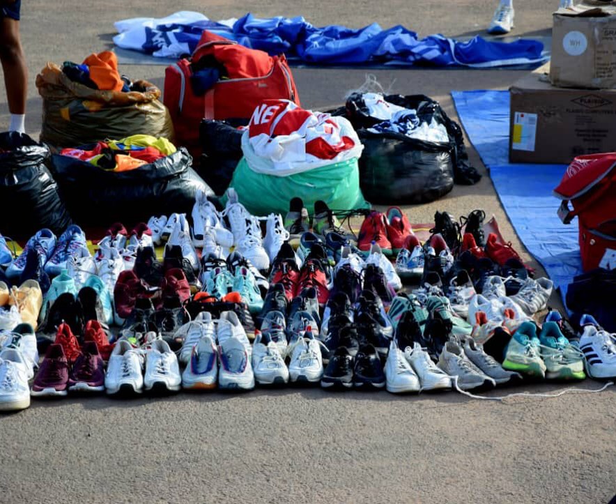 May be an image of shoes and text