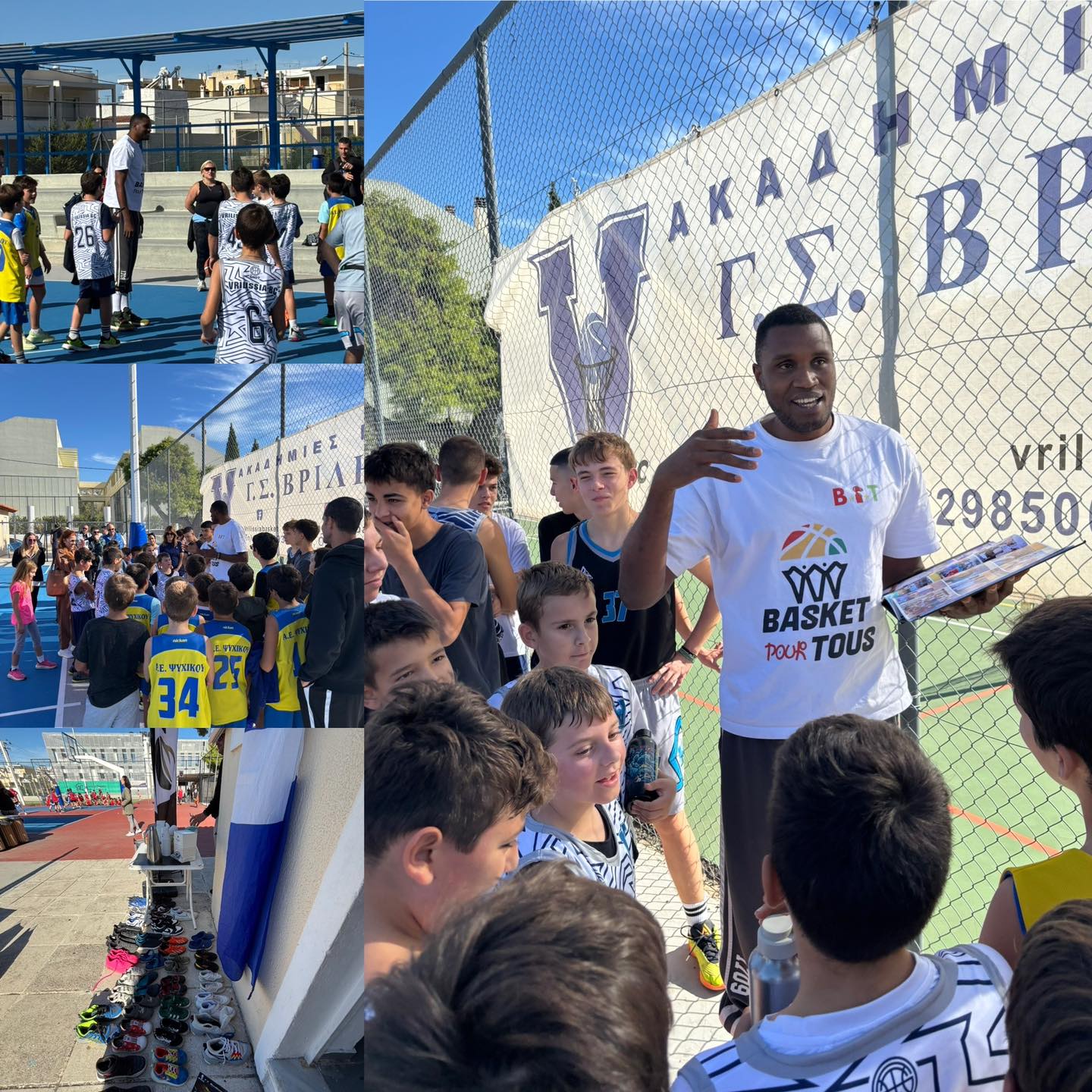 May be an image of football, American football, tennis player and text that says "M TAKAA ΓΣ.Β B TI.BPIA Σ.ΒΡΙΑ vril 29850 .ตบยก 34 WV BASKET POURTOUS POUR TOUS"