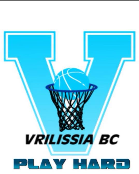 May be an image of basketball and text that says "VRILISSIA Bc PLAY HARD"
